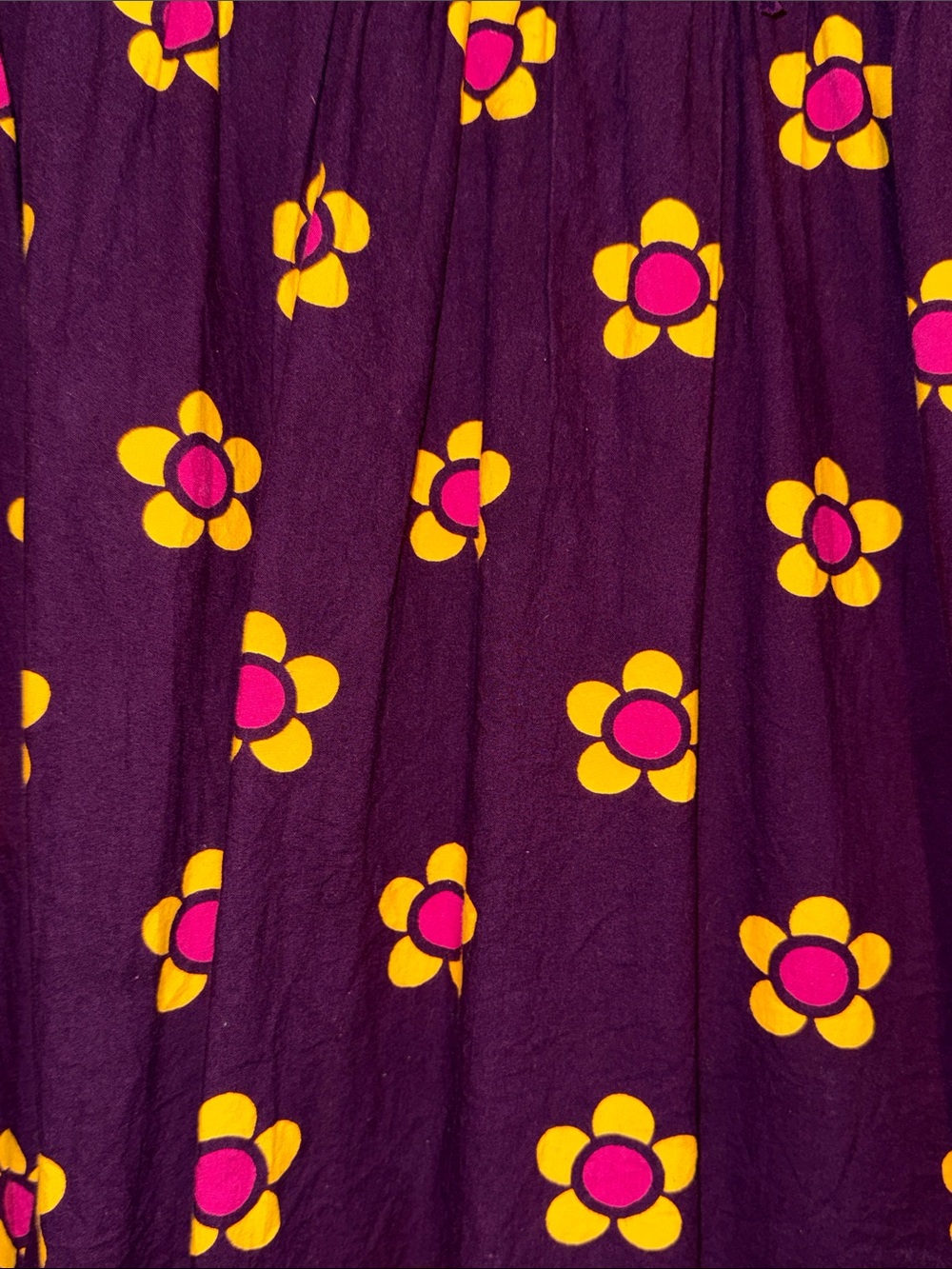 Mata Traders Plum Dress with Yellow & Pink Floral Print - Picture 4 of 7
